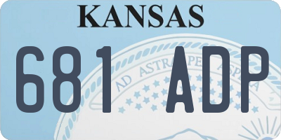 KS license plate 681ADP