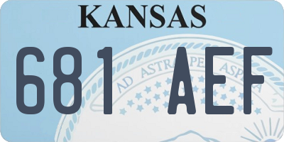 KS license plate 681AEF