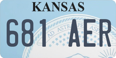 KS license plate 681AER
