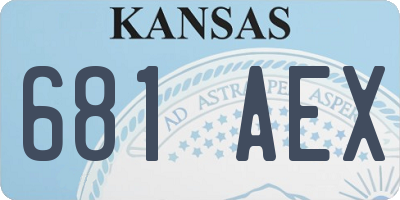 KS license plate 681AEX