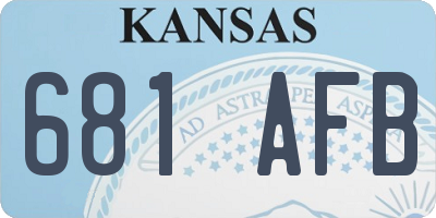 KS license plate 681AFB