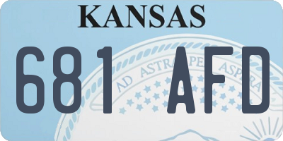 KS license plate 681AFD