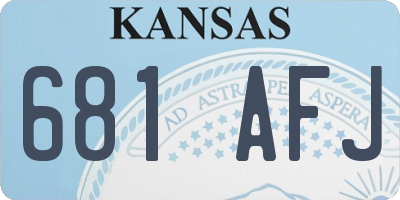 KS license plate 681AFJ