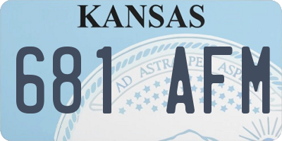 KS license plate 681AFM