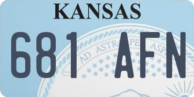 KS license plate 681AFN