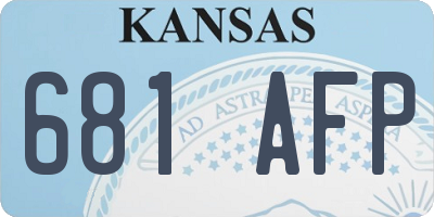 KS license plate 681AFP