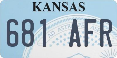 KS license plate 681AFR