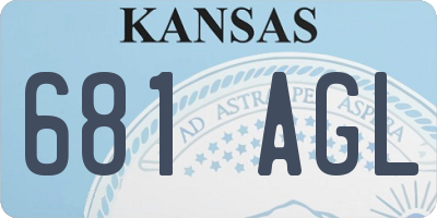 KS license plate 681AGL