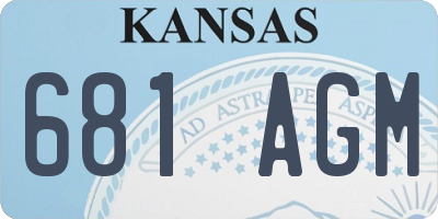 KS license plate 681AGM