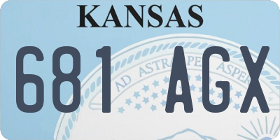 KS license plate 681AGX