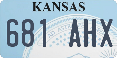 KS license plate 681AHX