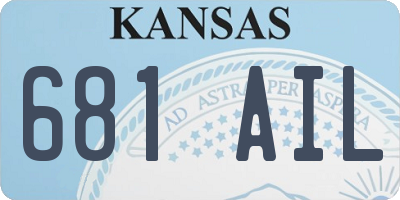 KS license plate 681AIL