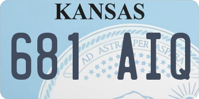 KS license plate 681AIQ