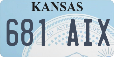 KS license plate 681AIX