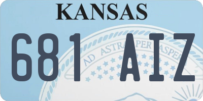 KS license plate 681AIZ