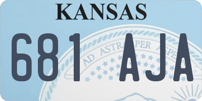 KS license plate 681AJA