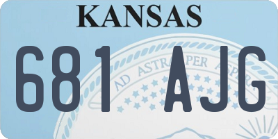 KS license plate 681AJG