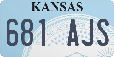 KS license plate 681AJS