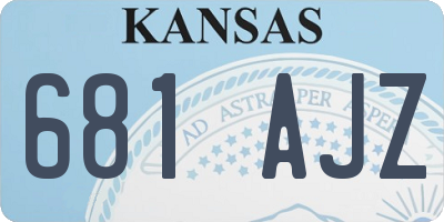 KS license plate 681AJZ