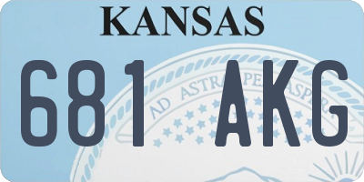 KS license plate 681AKG