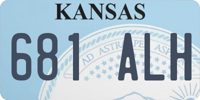 KS license plate 681ALH