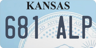 KS license plate 681ALP