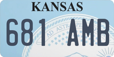 KS license plate 681AMB