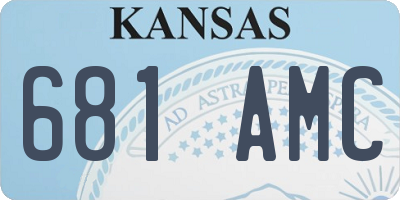 KS license plate 681AMC