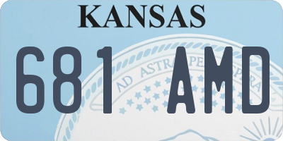KS license plate 681AMD