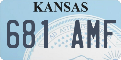 KS license plate 681AMF