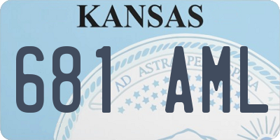 KS license plate 681AML