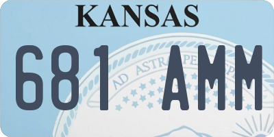 KS license plate 681AMM