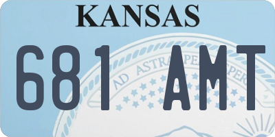 KS license plate 681AMT