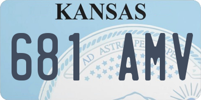 KS license plate 681AMV