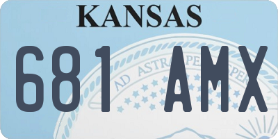 KS license plate 681AMX
