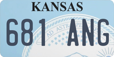 KS license plate 681ANG
