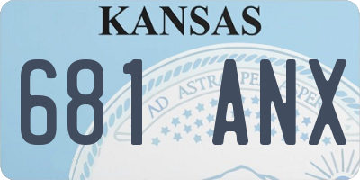 KS license plate 681ANX