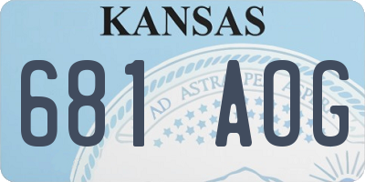 KS license plate 681AOG