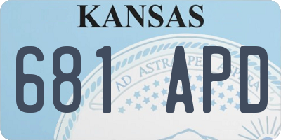 KS license plate 681APD
