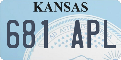 KS license plate 681APL