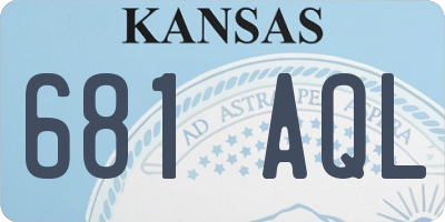 KS license plate 681AQL