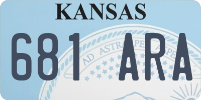 KS license plate 681ARA