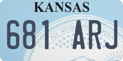KS license plate 681ARJ