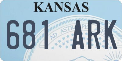 KS license plate 681ARK