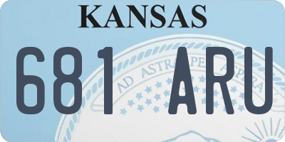 KS license plate 681ARU