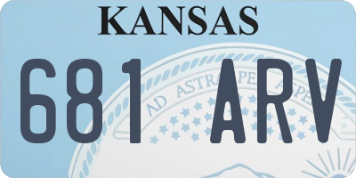 KS license plate 681ARV