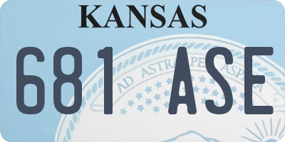 KS license plate 681ASE
