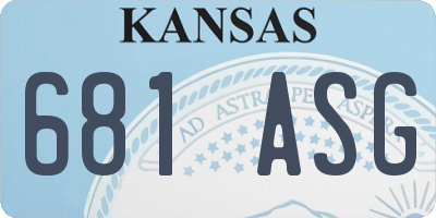 KS license plate 681ASG
