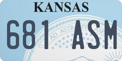 KS license plate 681ASM