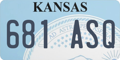 KS license plate 681ASQ